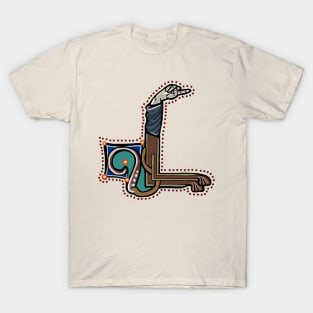 Letter L Manicule W 14C Maastricht Psalter parody T-Shirt